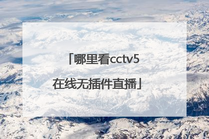 哪里看cctv5在线无插件直播
