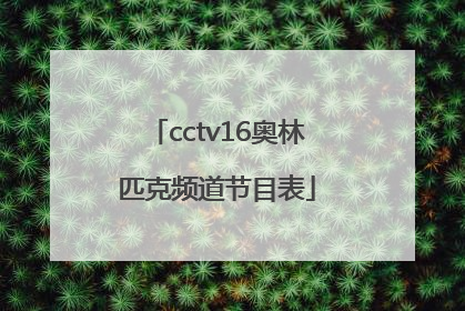 cctv16奥林匹克频道节目表「CCTV16奥林匹克频道」